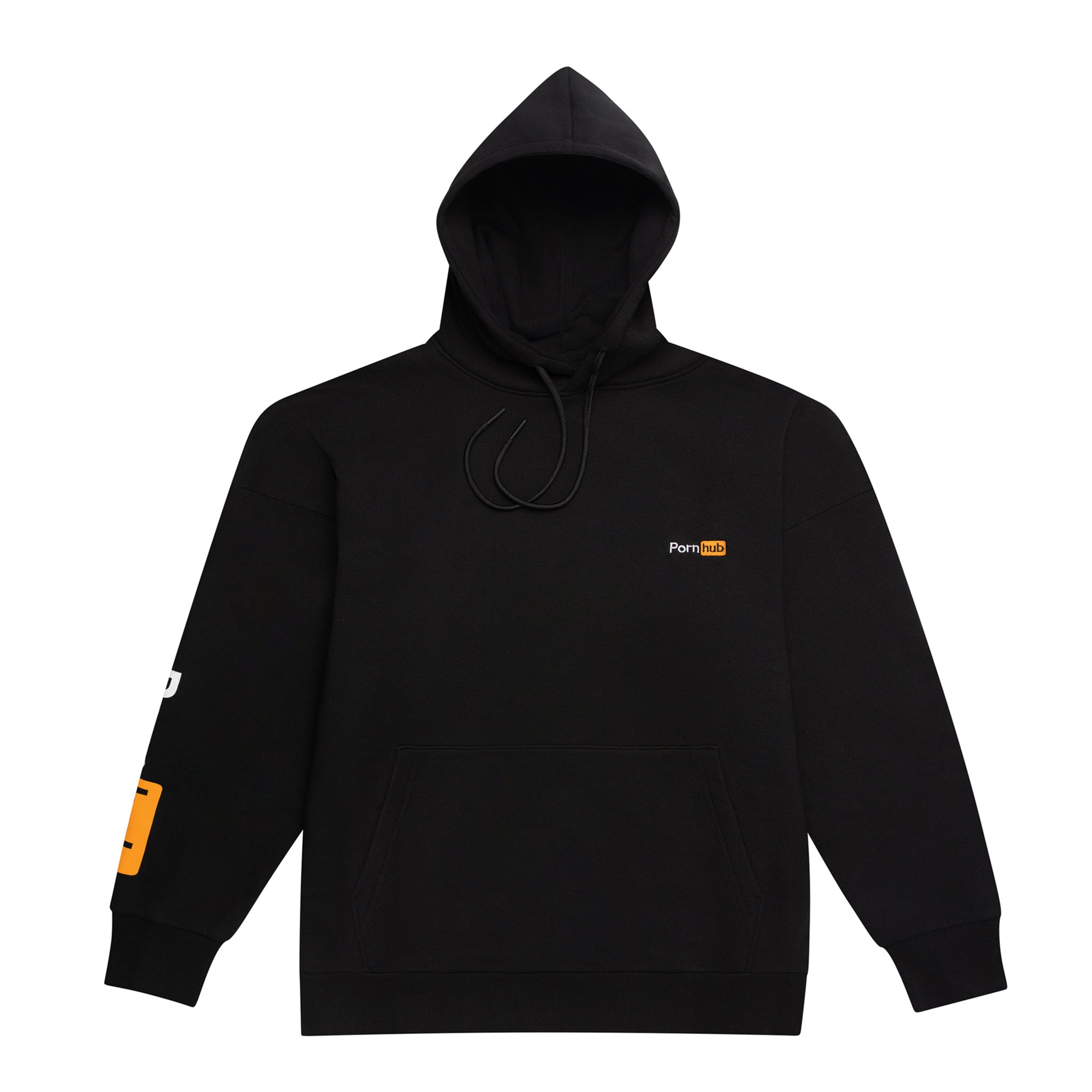 Black Embroidered Hoodie